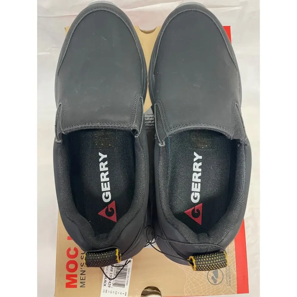 Gerry Men's Slip On Casual Shoes Size 9 Black MOC II New In Box - Comfortable